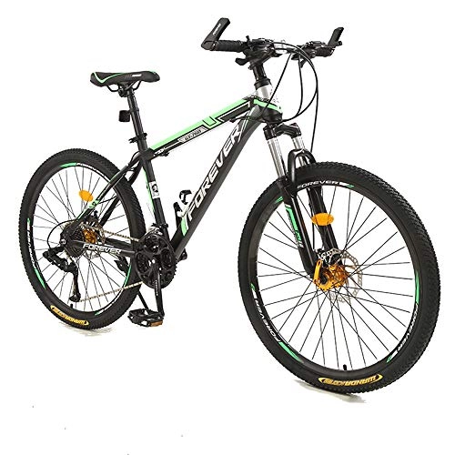 Mountain Bike : Radiancy Inc Adult Mountain Bike with Suspension Fork And Disc Brake, Trail Bike 26-Inch Wheels with Disc Brakes, 21 Speed Lightweight Bicycle Full Suspension MTB Bikes for Men / Women, Green