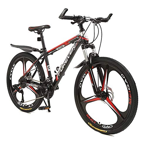 Mountain Bike : Radiancy Inc Adult Mountain Bike with Trail Bike 26-Inch Wheels with Suspension Fork And Disc Brake, 21 Speed Lightweight Bicycle Full Suspension MTB Bikes for Men / Women, Red