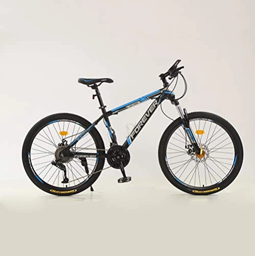 Mountain Bike : Radiancy Inc Mens Mountain Trail Bike 26 Inch, 21 Speed Lightweight Bicycle Full Suspension MTB Bikes for Men / Women (Black, Dark Blue, Matte Black, Red), Blue