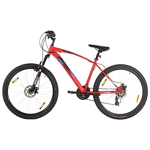 Mountain Bike : RAUGAJ Mountain Bike 21 Speed 29 inch Wheel 48 cm Frame Red, Item colour-Red