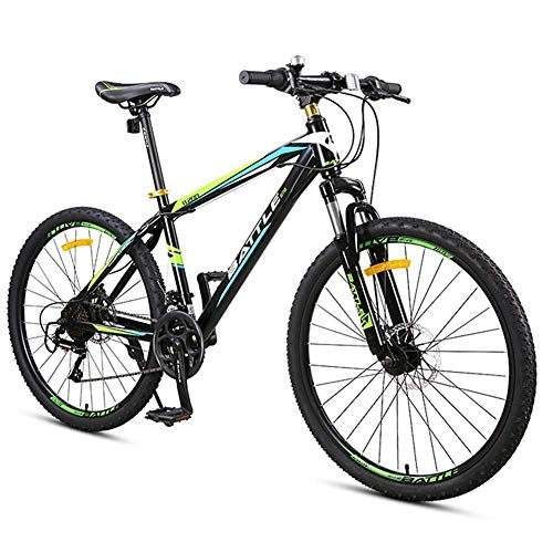 Mountain Bike : Relaxbx 24 Speed Unisex's Mountain Bike 26" Wheel Lightweight Carbon Steel Frame Disc Brake, #C