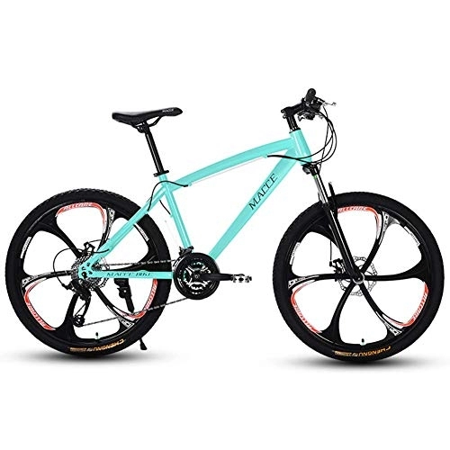 Mountain Bike : Relaxbx Mountain Bike 21 / 24 / 27 Speed Double Disc Brake Male And Female Students Oneness Wheel Variable Speed Outdoor Cross Country Bicycle High Carbon Steel 26 Inch, Pink, 24 Speed
