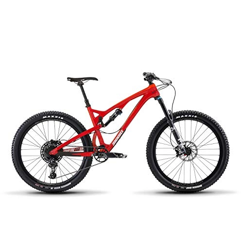 Mountain Bike : Release 4C Carbon Full Suspension Mountain Bike, Red, 17" / MD