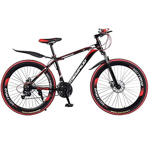 Mountain Bike : Road Bike Mountain Bike 26-inch Aluminum Alloy Frame, 27-speed City Bike, All-terrain Dual Disc Brakes, Youth Outdoor Riding, Racing Bike, City Commuter Bike (Color : Red)