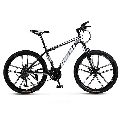 Mountain Bike : Road Bikes Bicycle Mountain Bike Adult MTB Light Road Bicycles For Men And Women 24 / 26 Inch Wheels Adjustable Speed Double Disc Brake Off-road Bike (Color : Black-24in, Size : 21 Speed)