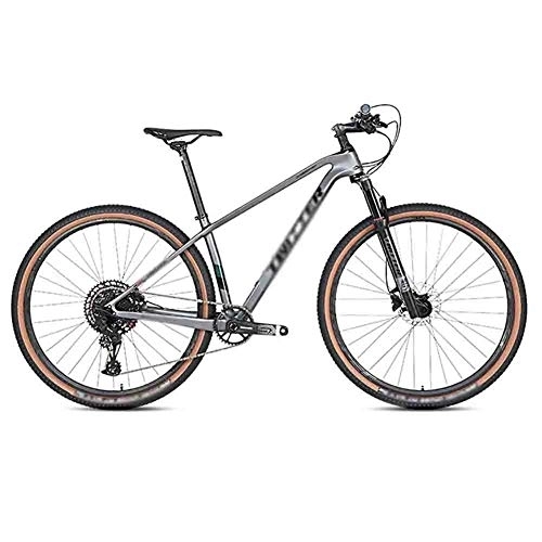 Mountain Bike : Road Bikes Bicycle MTB Adult Mountain Bike Competition Variable Speed Road Bicycles For Men And Women Double Disc Brake Carbon Frame Off-road Bike (Color : Gray, Size : 27.5 * 15IN)