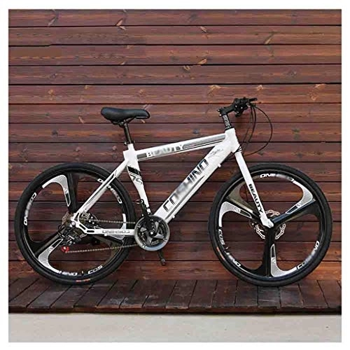 Mountain Bike : Road Bikes Bicycles Adult Mountain Bike Men's MTB Road Bicycle For Womens 24 Inch Wheels Adjustable Double Disc Brake Off-road Bike (Color : White, Size : 30 Speed)