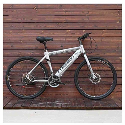Mountain Bike : Road Bikes Bicycles Mountain Bike adult Men's MTB Road Bicycle For Womens 26 Inch Wheels Adjustable Double Disc Brake Off-road Bike (Color : Gray, Size : 30 Speed)