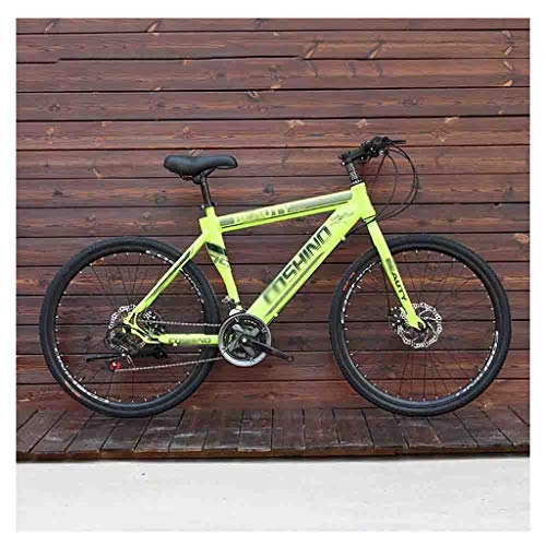 Mountain Bike : Road Bikes Bicycles Mountain Bike adult Men's MTB Road Bicycle For Womens 26 Inch Wheels Adjustable Double Disc Brake Off-road Bike (Color : Green, Size : 24 Speed)
