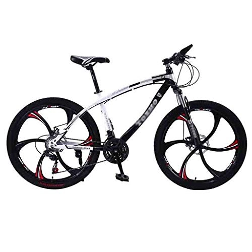 Mountain Bike : Road Bikes Mountain Bike MTB Bicycle Adult Road Bicycles For Men And Women 24 / 26In Wheels Adjustable Speed Double Disc Brake Off-road Bike (Color : Black-26in, Size : 27 Speed)