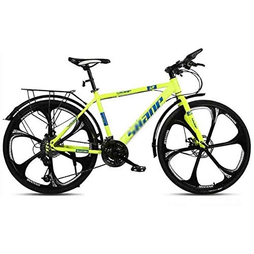 Mountain Bike : Road Bikes Road Bicycles Mountain Bike MTB Bicycle Adult Adjustable Speed For Men And Women 26in Wheels Double Disc Brake Off-road Bike (Color : Green, Size : 24 speed)