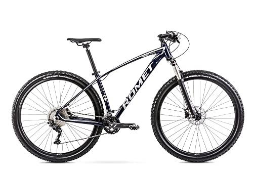 Mountain Bike : ROMET BIKE MTB MUSTANG M SPEC 5 DARK BLUE Frame Size 21", Wheel size 29", Shimano Gears, Shimano Brakes, Fork SR Suntour X1-32RL 100 mm, Aluminium Frame