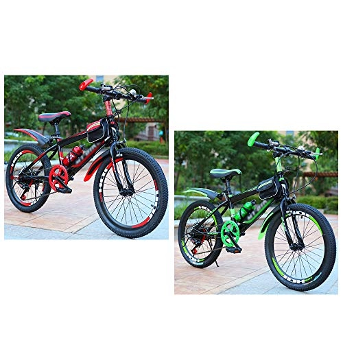 Mountain Bike : ROMYIX 20 Inch Adult Mountain Bike Green High Carbon Steel Bicycles Double Disc Brake
