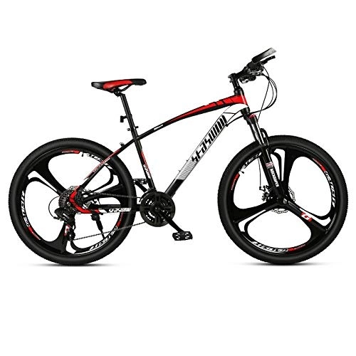 Mountain Bike : RSJK Adult Bicycles Cross Country Mountain Bikes 21-30 Transmission System 26"-27.5" Wheels 288 models to choose from@Three-knife version black red 2_27.5 inch 27 speed