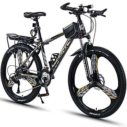 Mountain Bike : RSTJ-Sjef 26 Inch Mens Mountain Bike with Rear Frame And Front Beam Package, 27 Speeds High Carbon Steel Frame Trail Bicycle for Adult
