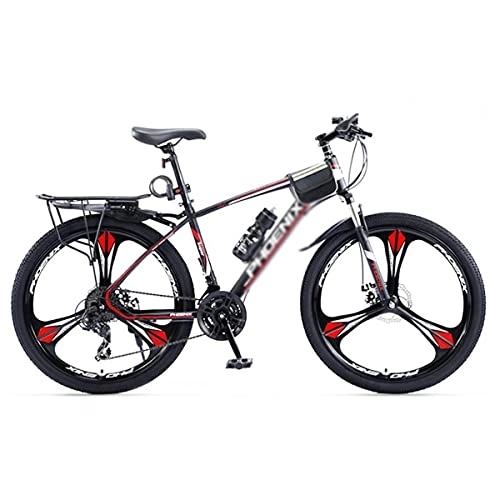 Mountain Bike : SABUNU 24 Speed 27.5 Inch Mountain Bike With High Carbon Steel Frame Front Suspension Disc Brake Outdoor Bikes For Men Women(Size:24 Speed, Color:Ed)