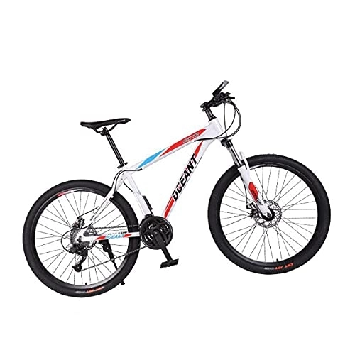 Mountain Bike : SABUNU Adults Mountain Bike 21 Speed 3-Spoke 26 Inches Wheels Dual Disc Brake Bicycle For A Path, Trail & Mountains