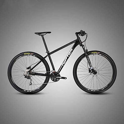Mountain Bike : SChenLN Aluminum alloy mountain bike 30-speed oil disc brakes off-road bicycles suitable for adult bicycles-black_27.5 * 15 inch