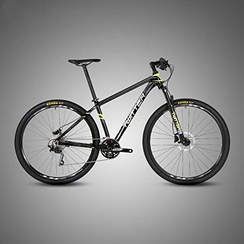 Mountain Bike : SChenLN Aluminum alloy mountain bike 30-speed oil disc brakes off-road bicycles suitable for adult bicycles-black_27.5 * 17 inch