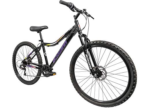 Mountain Bike : Schwinn Surge Adult Mountain Bike, 26-Inch Wheels, Womens 17-Inch Alloy Frame, 7 Speed, Disc Brakes, Black