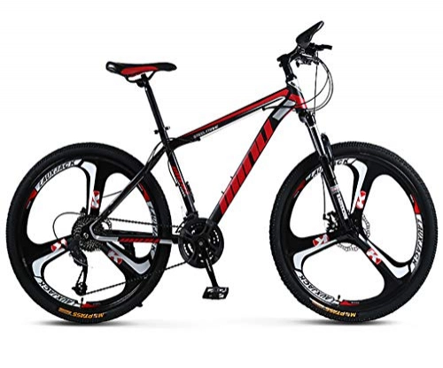 Mountain Bike : SCYDAO Adult Mountain Bike, 26 Inch Mountain Bicycle 21 / 24 / 27 / 30 Speed Four Choices, Full Suspension Mountain Bike, Double Disc Brake Mountain Bike Off-Road Racing, Style 2, 21 speed
