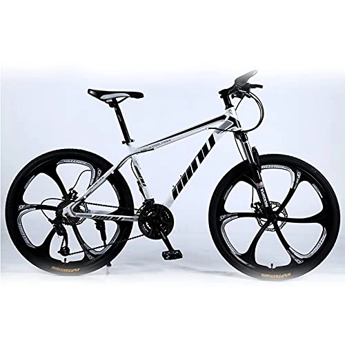 Mountain Bike : SFSGH 26 Inch Adult Mountain Bike Magnesium-aluminum Alloy MTB Bicycle With 17 Inch Frame Double Disc-Brake Suspension Fork Cycling Urban Commuter City Bicycle 10-Spokes White Black-30sp