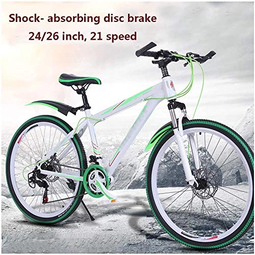 Mountain Bike : Shirrwoy 26 inch Mountain Bike for Adult, Mountain Trail Bike Aluminum alloy Outroad Bicycles, Bicycle MTB Gears Dual Disc Brakes Mountain Bicycle, C, 26in