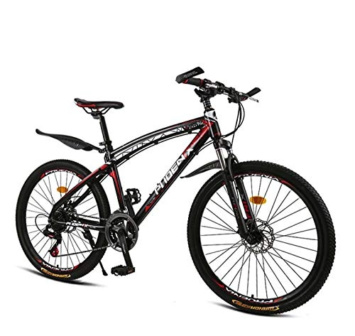 Mountain Bike : SHJR Adult Mountain Bike, Lightweight aluminum alloy Frame Offroad Bikes, Front And Rear Disc Brakes Mountain Bicycle, 26Inch Wheels, A, 27 speed