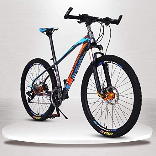 Mountain Bike : SHJR Adult Mountain Bike, Lightweight aluminum alloy Frame Offroad Bikes, Front And Rear Disc Brakes Mountain Bicycle, 27.5Inch Wheels, D, 27 speed