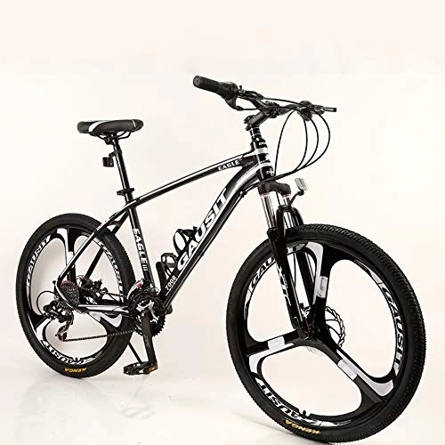 Mountain Bike : SIER Aluminum alloy bicycle 26 inch 30 speed variable speed off-road damping three-knife wheel mountain bike, Black