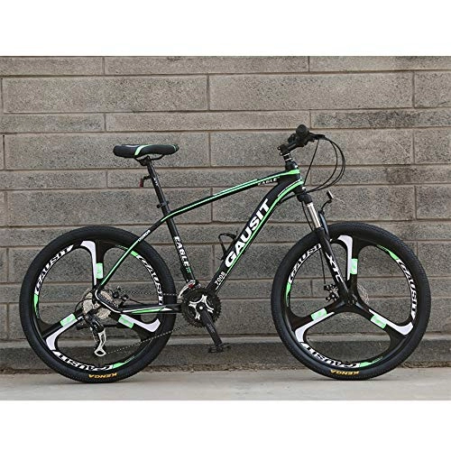 Mountain Bike : SIER Aluminum alloy bicycle 26 inch 30 speed variable speed off-road damping three-knife wheel mountain bike, Green