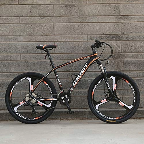 Mountain Bike : SIER Aluminum alloy bicycle 26 inch 30 speed variable speed off-road damping three-knife wheel mountain bike, Orange