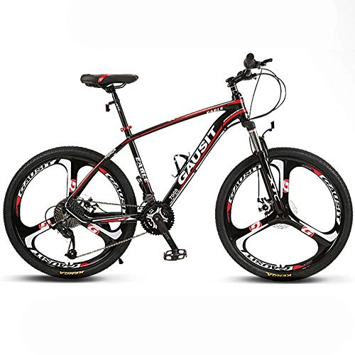 Mountain Bike : SIER Aluminum alloy bicycle 26 inch 30 speed variable speed off-road damping three-knife wheel mountain bike, Red