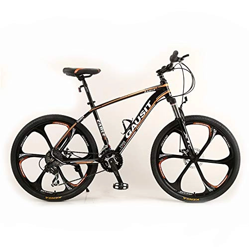 Mountain Bike : SIER Aluminum alloy bicycle 26 inch 30 speed variable speed off-road shocking six-knife wheel mountain bike, Orange