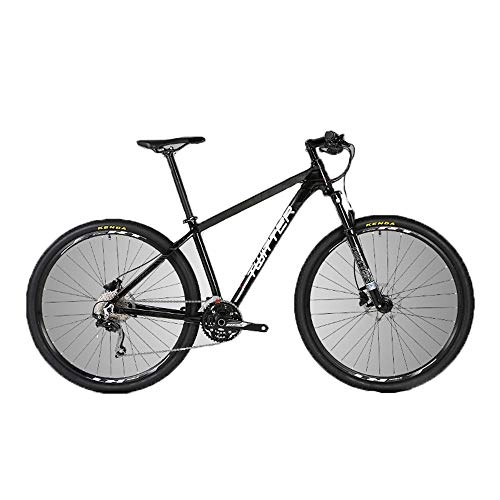Mountain Bike : SIER Aluminum alloy mountain bike 29 inch large wheel diameter 30 speed double disc brakes climbing mountain bike, Black