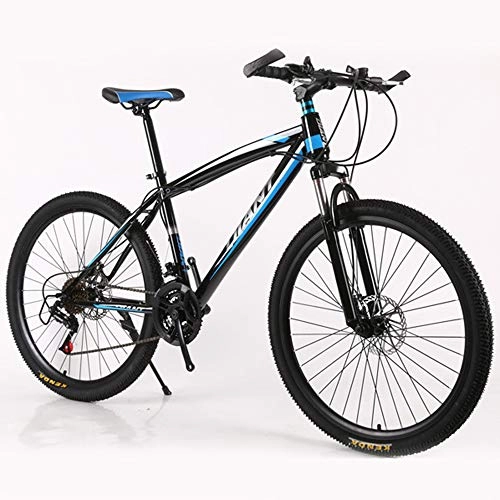 Mountain Bike : SIER Mountain bike variable speed bicycle 26 inch shock absorption 21 speed mountain bike adult male and female students aluminum frame, Blue