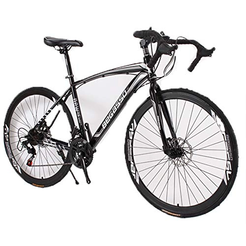 Mountain Bike : SIER Mountain bike variable speed bicycle adult male and female students bent bicycles 21 accelerated mountain bike, Black