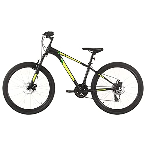Mountain Bike : SKM Mountain Bike 21 Speed 27.5 inch Wheel 38 cm Black