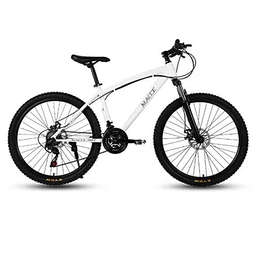 Mountain Bike : SOAR Adult Mountain Bike Mountain Bike MTB Bicycle Adult Road Bicycles For Men And Women 26In Wheels Adjustable Speed Double Disc Brake (Color : White, Size : 21 speed)