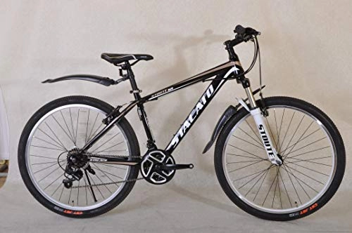 Mountain Bike : Staccato 26'' wheel mountain bike with 21 Shimano speeds and warrant (Black Gold)