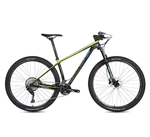 Mountain Bike : STRIKERpro 27.5 / 29 Inch Wheels Carbon fiber Mountain Bike 22 / 33 Speed MTB Bicycle Suspension Fork Mountain Bicycle(Black yellow), 22speed, 29×15
