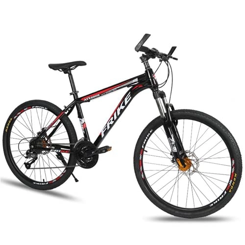 Mountain Bike : T-Day Mountain Bike 26 In Wheel Mens Mountain Bike Aluminum Alloy Frame 21 / 24 / 27 Speed With Dual Disc Brake For Men Woman Adult And Teens(Size:24 Speed, Color:Red)