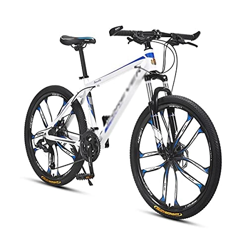 Mountain Bike : T-Day Mountain Bike 26 Inch Mountain Bike With Steel Frame 27 Speed With Dual Disc Brake Lock-Out Suspension Fork For Men Woman Adult And Teens(Size:27 Speed, Color:Blue)