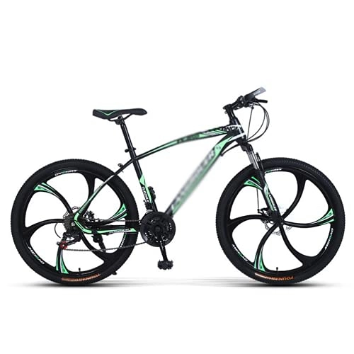 Mountain Bike : T-Day Mountain Bike 26 Inch Wheels 21 / 24 / 27 Speed Mens Bicycle High-carbon Steel Frame With Front Suspension For Men Woman Adult And Teens(Size:24 Speed, Color:Green)