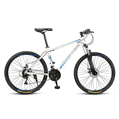 Mountain Bike : T-Day Mountain Bike Adult Mountain Bike 26-Inch Wheels 24 / 27-Speed Shifter Dual Disc Brakes With Carbon Steel Frame(Size:24 Speed, Color:Blue)