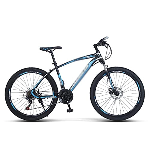 Mountain Bike : T-Day Mountain Bike Mens Mountain Bike 26" Wheel 21 / 24 / 27-Speed High-carbon Steel Frame With Double Disc Brake And Lockable Suspension(Size:27 Speed, Color:Blue)