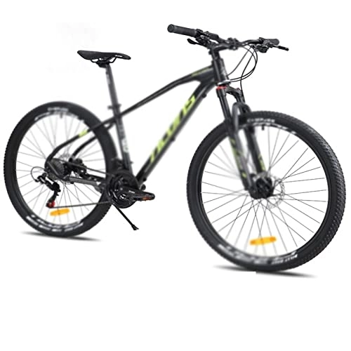 Mountain Bike : TABKER Bike Mountain bike M315 aluminum alloy variable speed car hydraulic disc brake 24 speed 27.5x17 inch off-road (Color : Black Green, Size : 24_27.5X17)