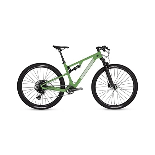 Mountain Bike : TABKER Road Bike T Mountain Bike Full Suspension Mountain Bike Dual Suspension Mountain Bike Bike Men (Color : Green, Size : XL)