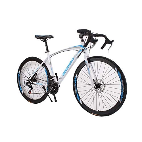 Mountain Bike : TANPAUL 27.5" Wheel Mens Adults Mountain Bike Rigid Frame 21 Speed Gears White&Blue