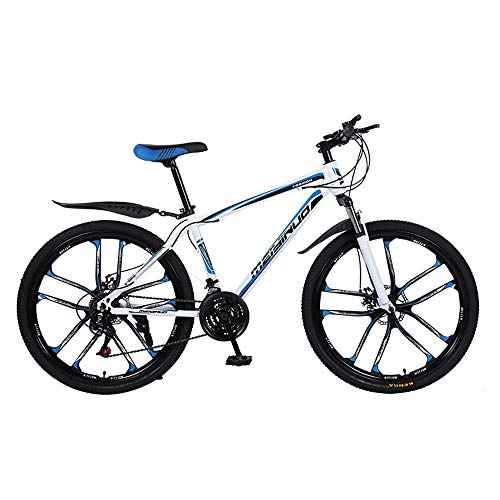 Mountain Bike : TATANE Shock-Absorbing Mountain Bike, Disc Brake Adult 26 Inch Suspension, Soft Tail Frame 21 / 24 / 27 Speed Outdoor Couple Student Bicycle, B, 26 inch 24 speed